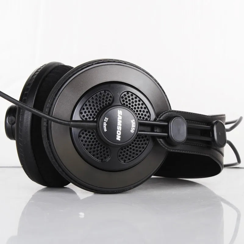 Samson SR850 Professional Studio Reference Headphones – Semi Open Back HiFi Monitoring Headphones for Studio Recording, Audio Mixing, Music Production & Critical Listening