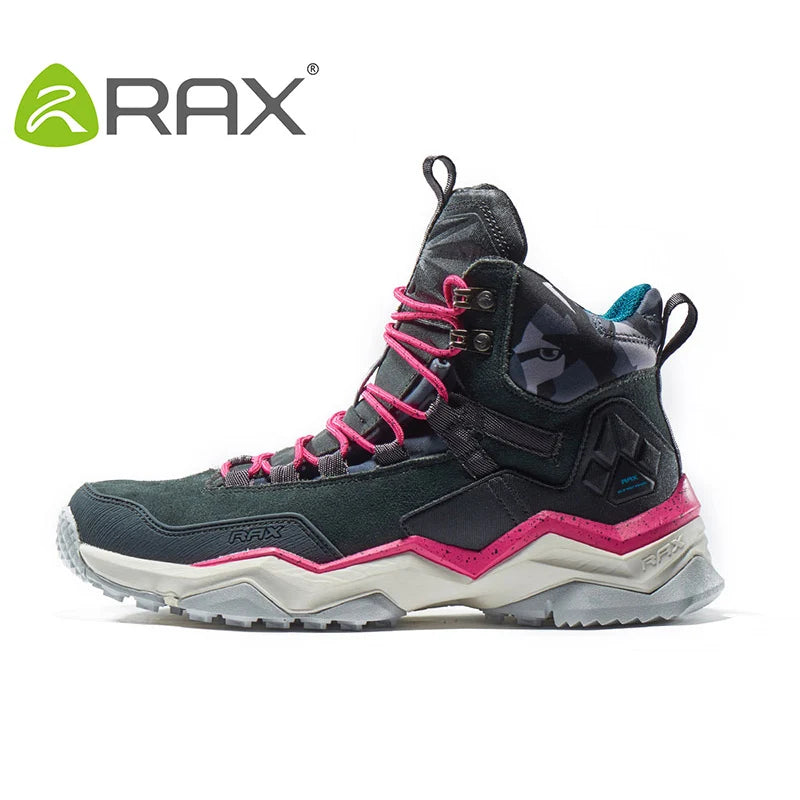 RAX Women Hiking Boots Waterproof Trekking Shoes Lightweight Mountain Climbing Boots Antislip Outdoor Sports Shoes Tourism
