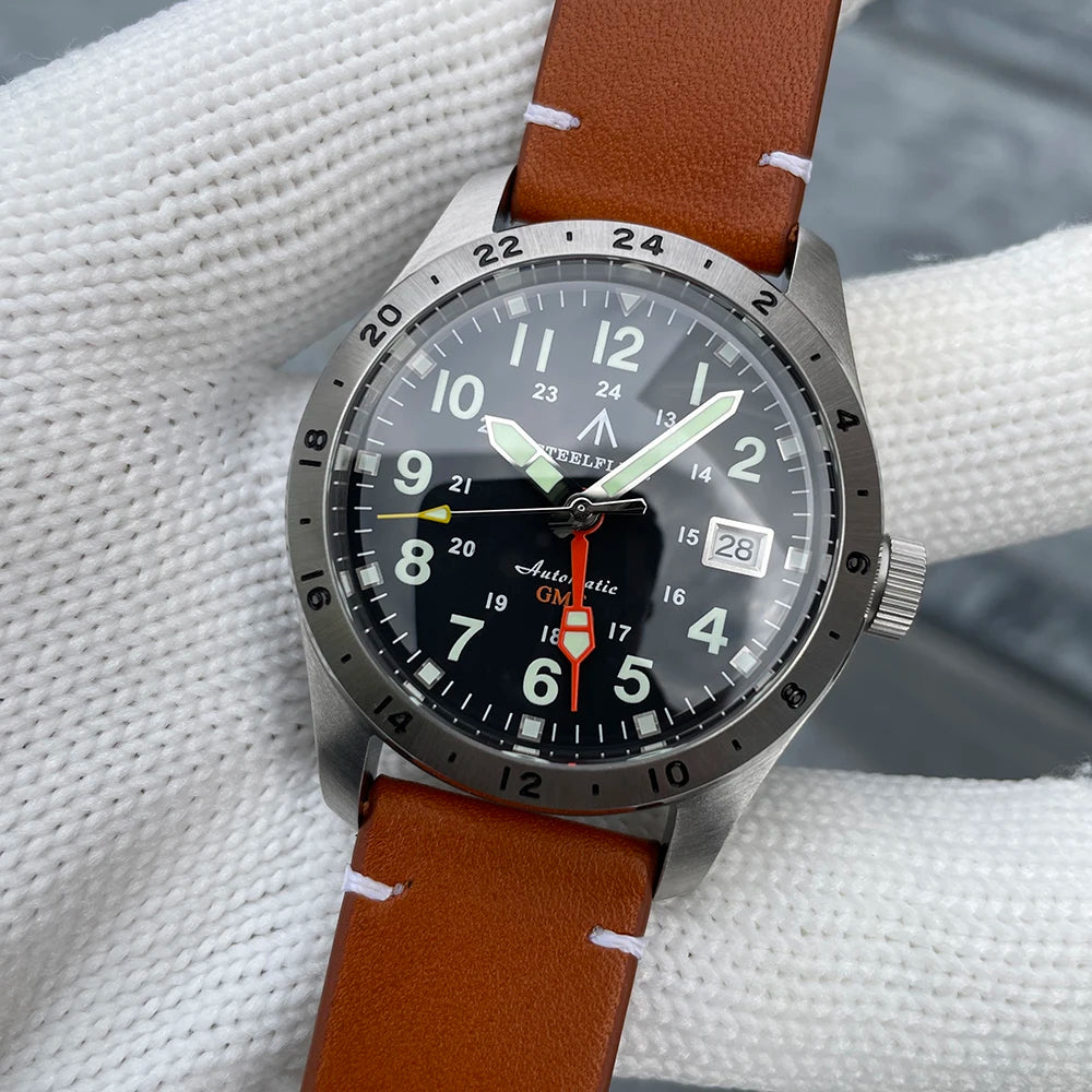 STEELFLIER Official SF792 GMT Mechanical Dive Watches Super Luminous NH34 Movement 20Bar Waterproof Luxury Stainless Steel Watch