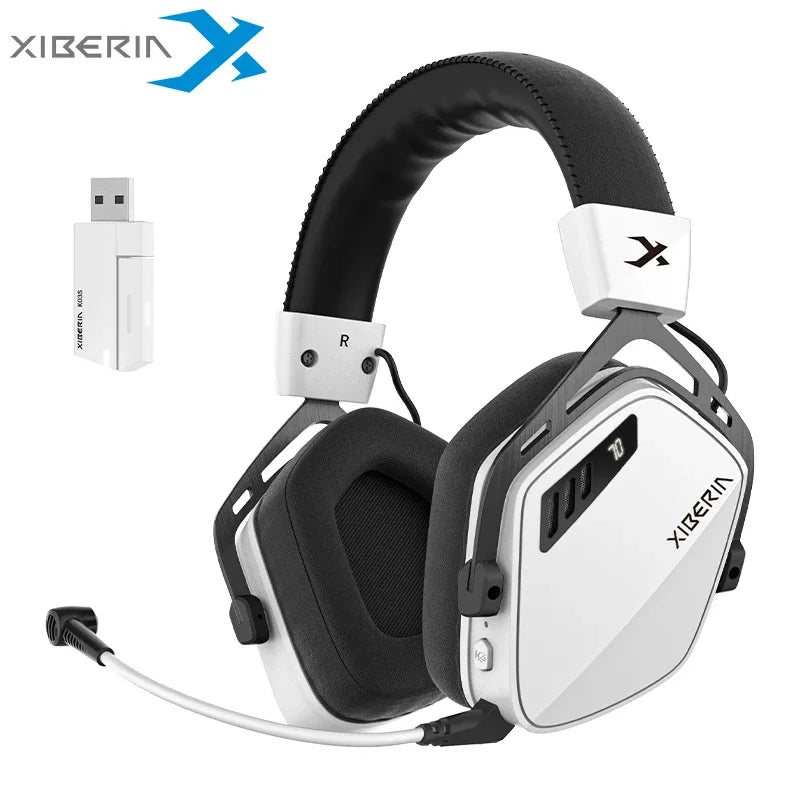 XIBERIA Wireless Gaming Headphones K03S Pro 7.1 Surround Sound Headset with Mic, Low Latency 2.4GHz Gamer Headphones, Long Battery Life Gaming Headset