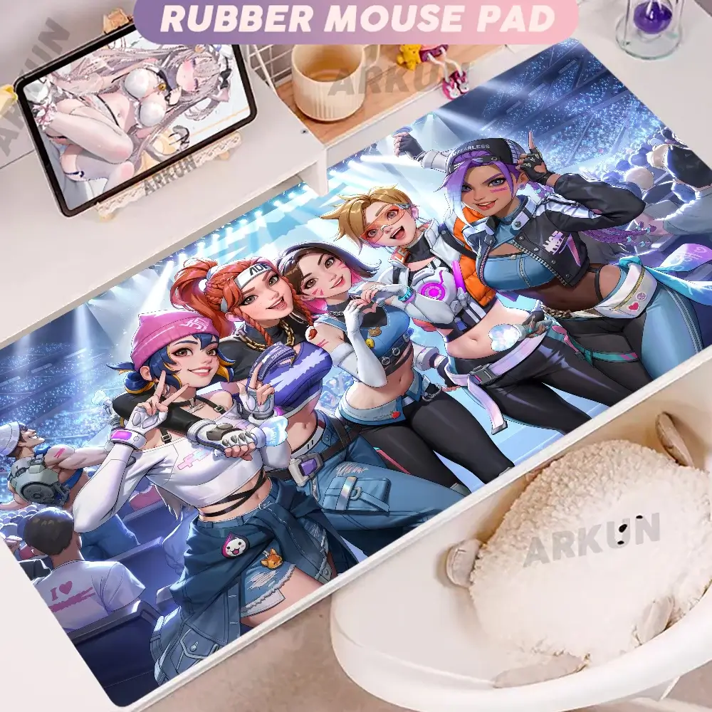 Fashion Large FPS 900x400 Anime-Gaming-Girl Overwatch Laptop-Büro-Gummi-Schreibtischmatte, weiches Gaming-Mauspad XXL