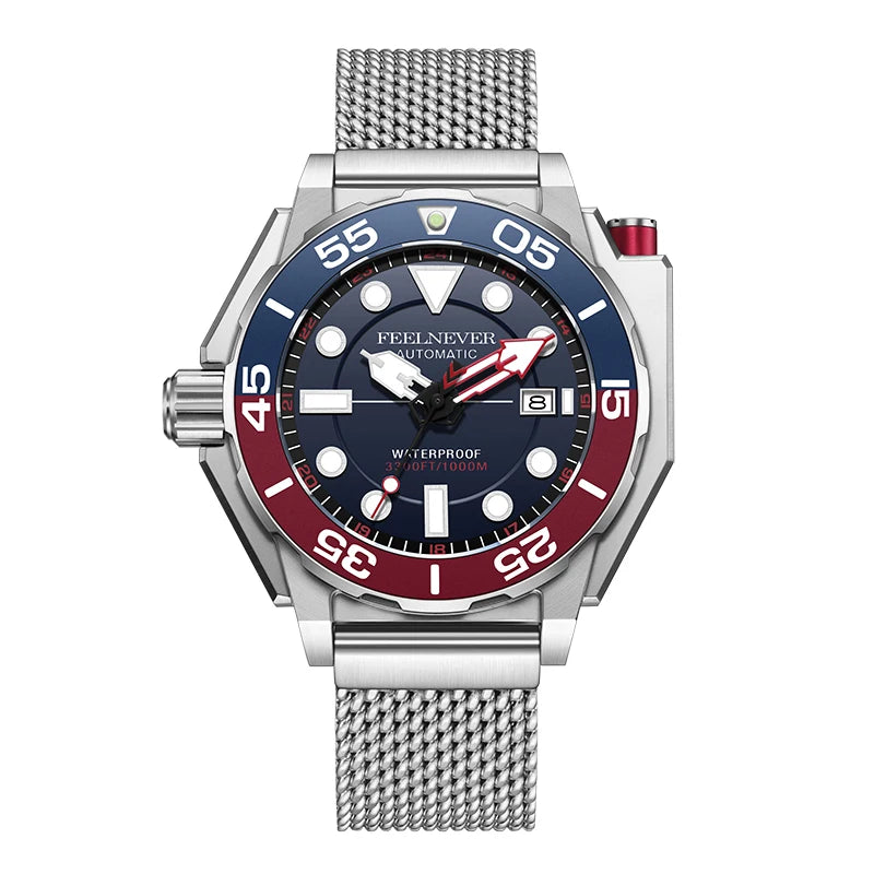 FeelNever Top Brand Luxury Automatic Watch For Men Fashion Business Watch Men Military Waterproof Men's Mechanical Wristwatches