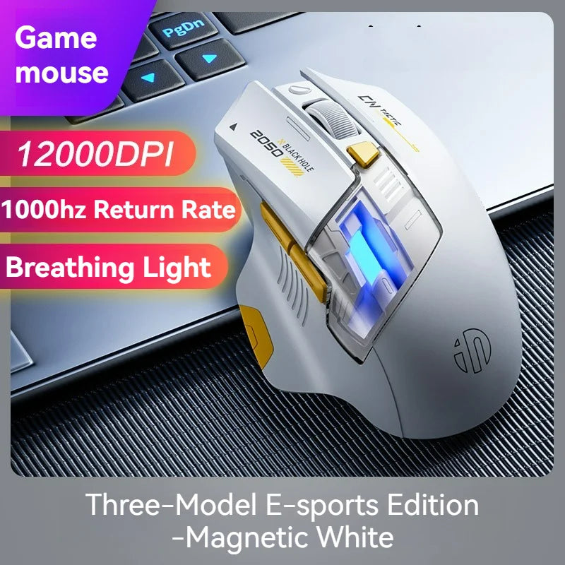 Inphic A9 Explorer V2 Three-mode Gaming Mouse Indicator DPI Adjustable Macro-driver Ergonomics 12000DPI 1000Hz rate of return