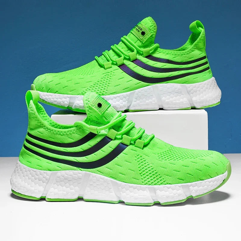Men's Casual Sports Shoes Breathable Lightweight Sneakers Anti-Slip Flats Outdoor Running Walking Tennis Athletic Jogging Shoes