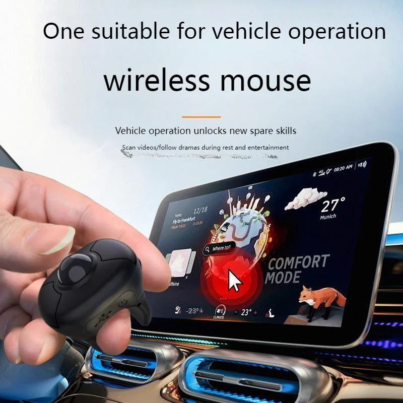 Neue Trackball-Fingerring-Maus 2.4G+Bluetooth – kabellose Fernsteuerungsmaus für Kurzvideos/PPT-Präsentationen/In-Vehicle-Displays
