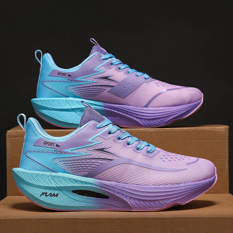 Laufschuhe für Herren und Damen – Marathon-Sportschuhe mit Luftdämpfung, Carbonplatte, atmungsaktiv, leicht und bequem für Outdoor-Aktivitäten