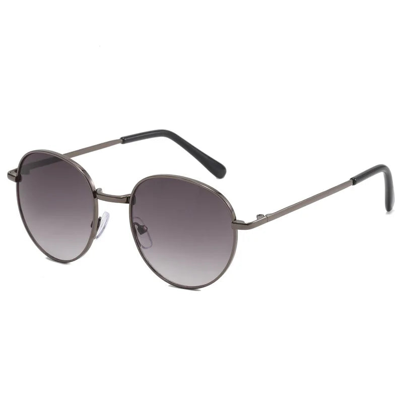 2025 New Straight Metal Sunglasses Boys And Girls, Small Oval Children's Glasses For Babies