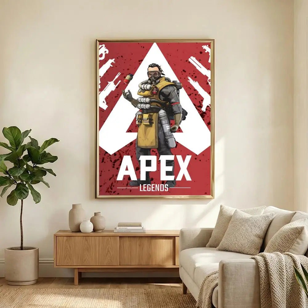 Apex Legends Poster HD Waterproof Self-Adhesive Wall Art with Multi-Scene Compatibility