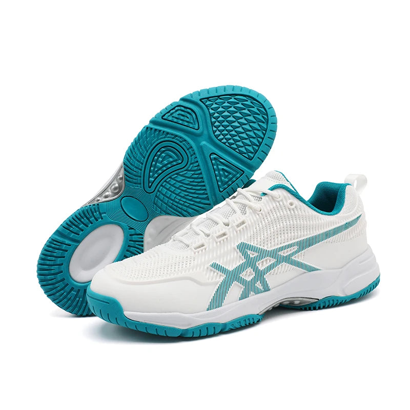 Men and Women Badminton Shoes Table Tennis Shoes for Volleyball Handball Sports Sneakers Anti-Skid Mesh Breathable Field Training