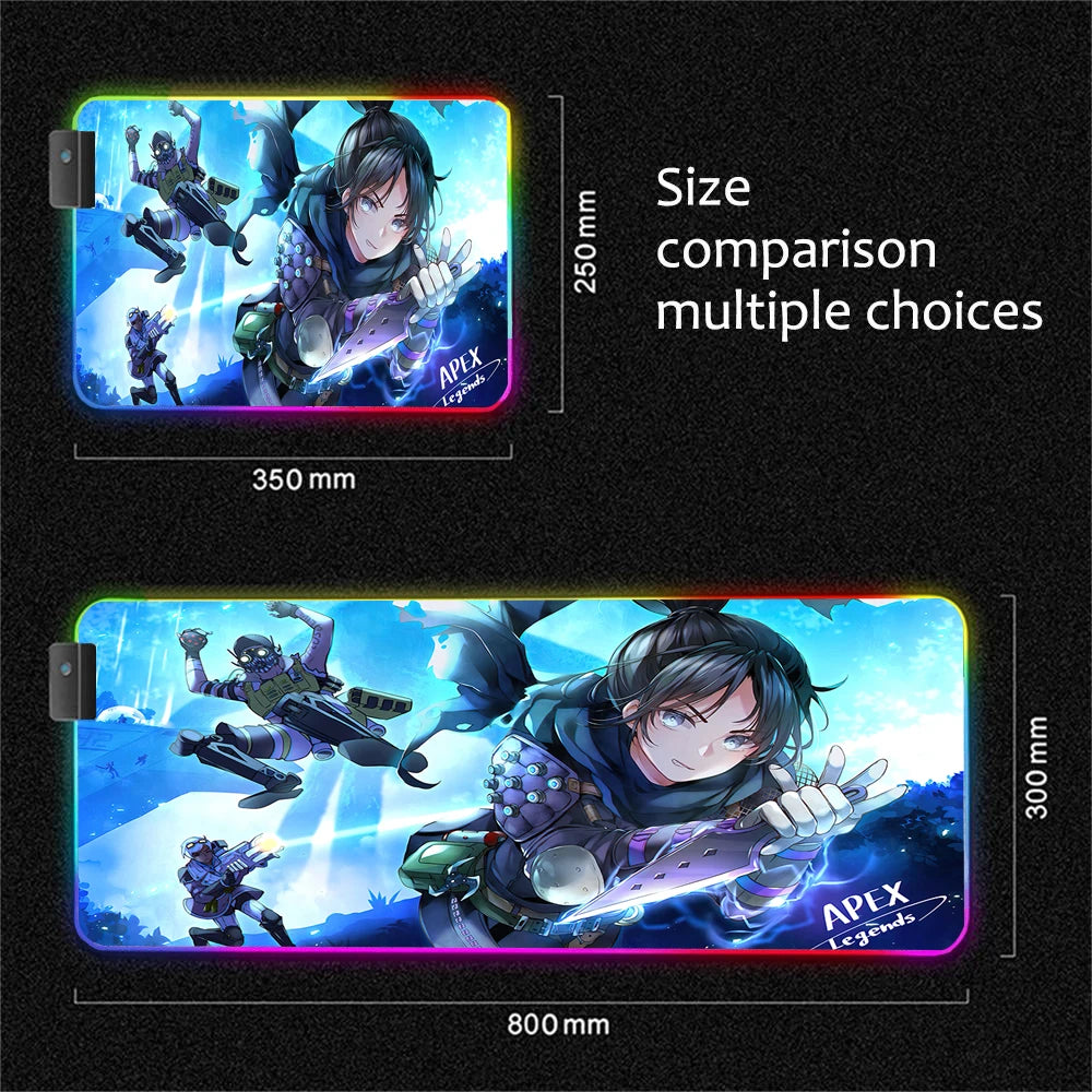 RGB Apex Legends Keyboard Mousepad Computer Gaming Cool Mouse Pad Speed Large Accessories Mouse Mats Office Desk Protector Mat