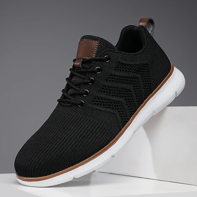 Casual Sneaker Shoes Breathable Men's Walking Mesh Soft Sole Outdoor Anti Slip Travel Comfortable Running Shoes Tenis Masculino