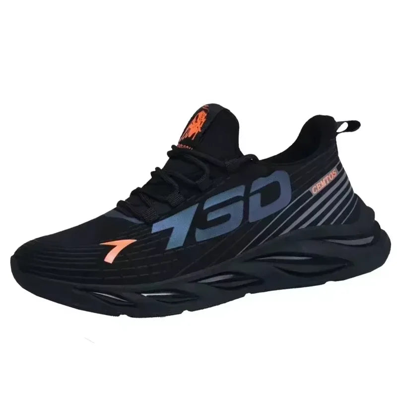 New Summer Men’s Breathable Mesh Running Shoes, Lightweight Sports Sneakers, Trendy Brand