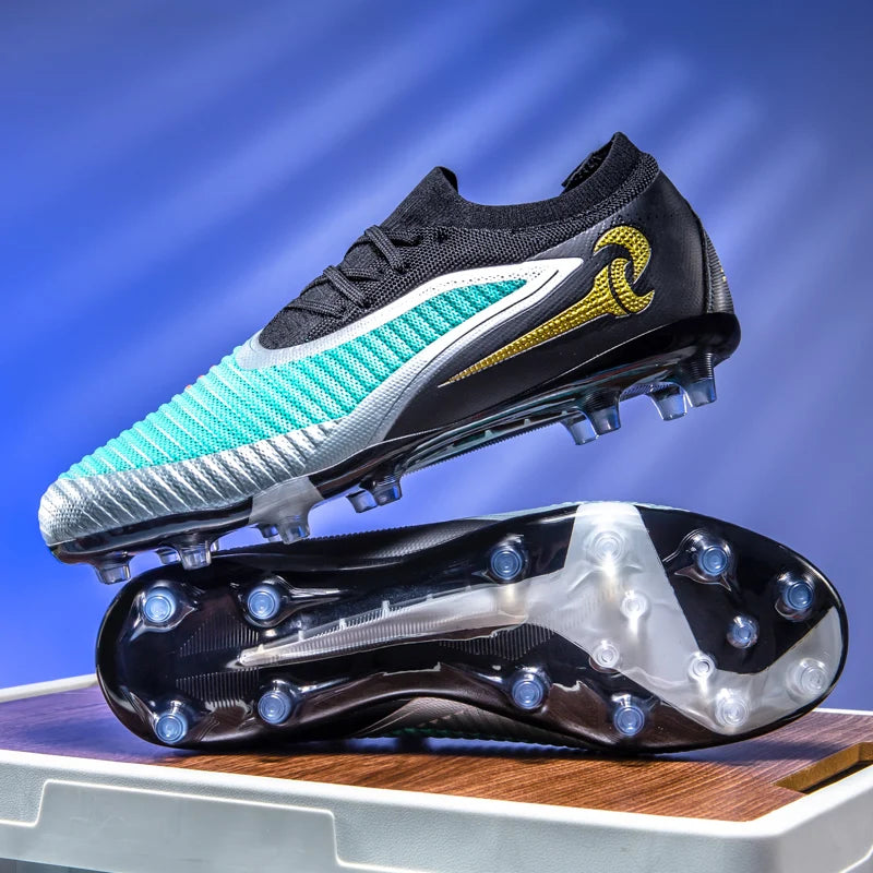 New Men Football Boots Outdoor Sport Boys Long Spikes Non Slip Breathable Match Training Cleats Soccer Shoes Adult Comfortable