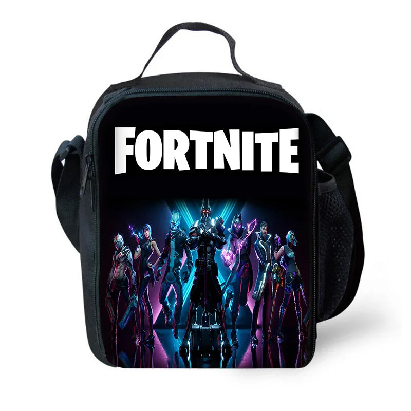 Hot Game Child School Backpack with Lunch Bags ,Design-F-FortniteS Pencil Bags ,School Bags for Boys Girls Best Gift