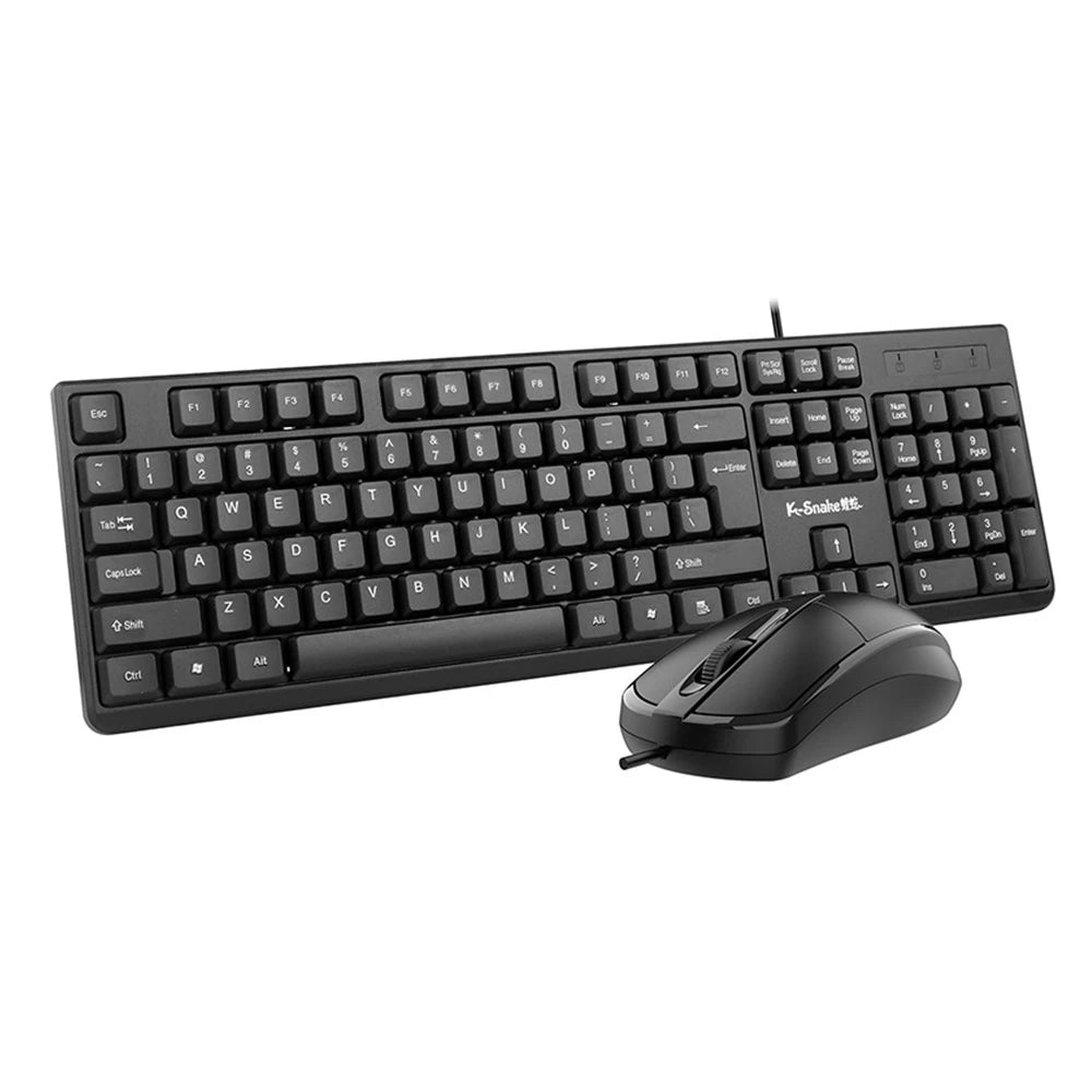 NEW USB Wireed Keyboard For PC Computer Notebook Computer Keyboard with Optical Wired Mouse for Windows Mac OS Desktop Laptop PC