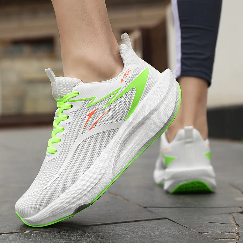Scarpe sportive da running da uomo per maratona, con cuscino d’aria, traspiranti, leggere e confortevoli, sneakers atletiche outdoor da donna per jogging e tenis