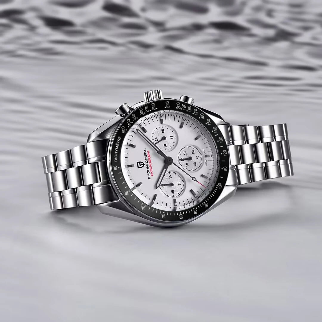 PAGANI DESIGN New men’s watches, luxury quartz watch, speed chronograph, AR sapphire glasses, 100M water-resistant, business watch 2026, EU local shipping