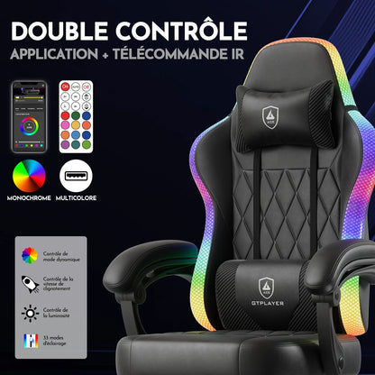 GTPLAYER Gaming chair Office Chair Gaming Chair with LED Light Bar Gamer chair Backrest with storage s bag Ergonomic