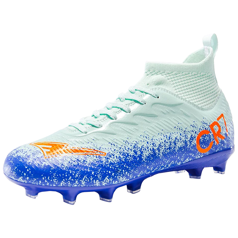 Men Football Boots Non-Slip High-Quality Soccer Shoes Grass Cleats High-Top Futsal Sneakers Match for Training Competition