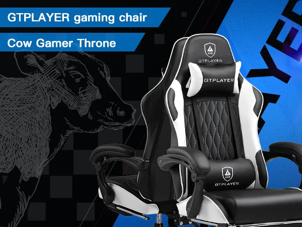 GTPLAYER Gaming chair Gamer chair Ergonomic Office Chair Footrest Adjustable Loin & Pillows Gaming Chair