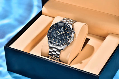 PAGANI DESIGN 2026 New V6 Moon Mens Watch Luxury Quartz Speed Sports Chronograph Watch For Men Watch AR Sapphire glass Local Shipping