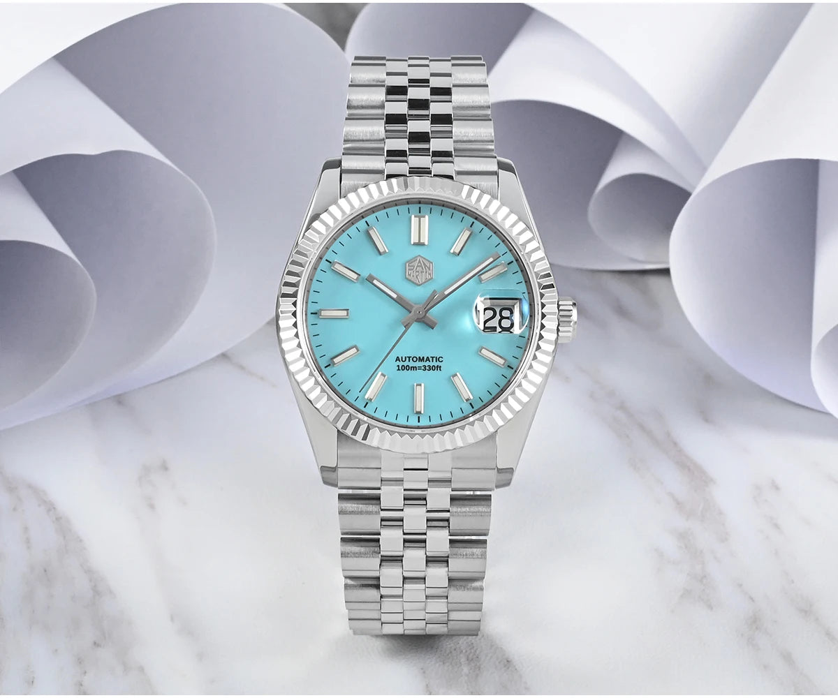 San Martin 36.5mm Men's Dress Watch Top Brand Luxury Automatic Mechanical Fashion Couples Watches Sapphire Waterproof 100m BGW9