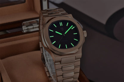 PAGANI DESIGN 2026 Neue luxuriöse Automatikuhr für Herren, mechanische Armbanduhr aus Edelstahl mit Saphirglas, 40MM, Barrel-Zifferblatt
