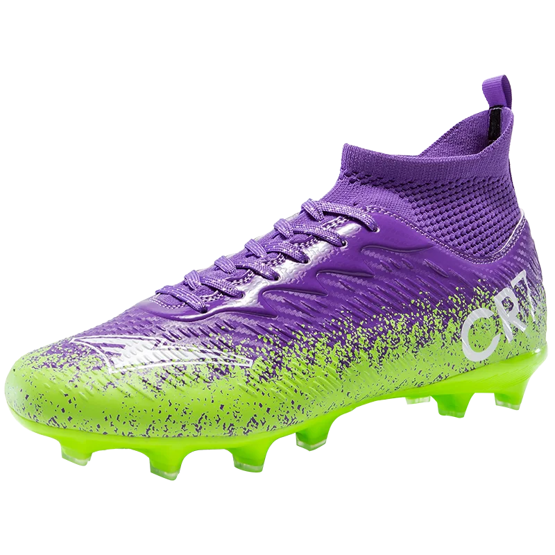 Men Football Boots Non-Slip High-Quality Soccer Shoes Grass Cleats High-Top Futsal Sneakers Match for Training Competition