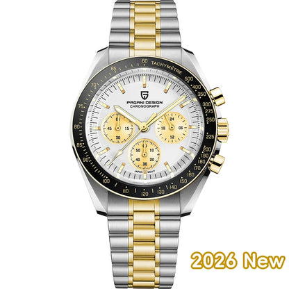 PAGANI DESIGN 2026 New V6 Moon Mens Watch Luxury Quartz Speed Sports Chronograph Watch For Men Watch AR Sapphire glass Local Shipping