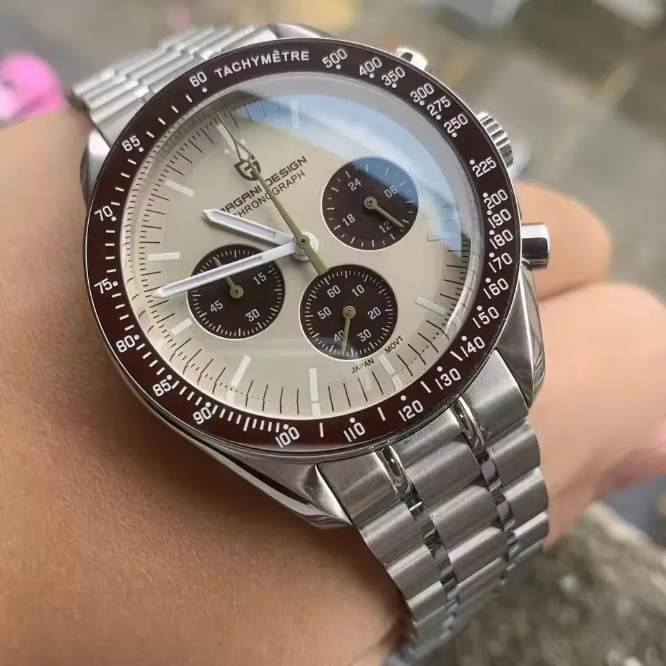 New man Watch PAGANI DESIGN Saturn men's top luxury Quartz Watch for men, sports chronograph, Sapphire Glass AR, glasses ceramic light, waterproof, stainless steel, ideal gift