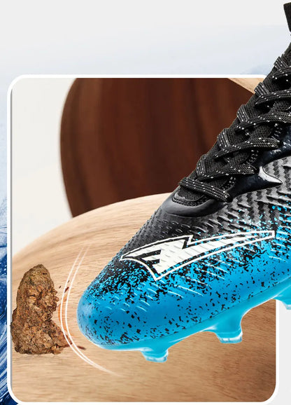 Men Football Boots Non-Slip High-Quality Soccer Shoes Grass Cleats High-Top Futsal Sneakers Match for Training Competition