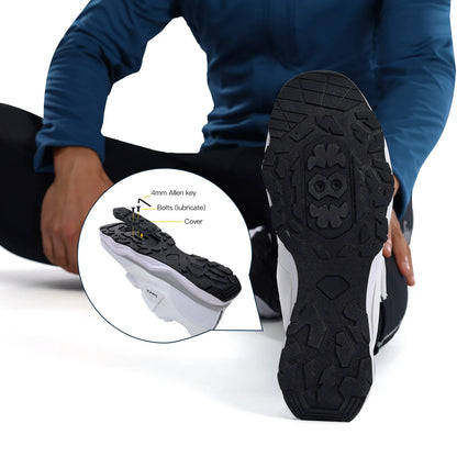 Santic Cycling Shoes Multi-purpose Running SPD Indoor Leisure Shoes Rubber Sole Hook and Loop Design 3D Mesh Fabric Sneakers Unisex
