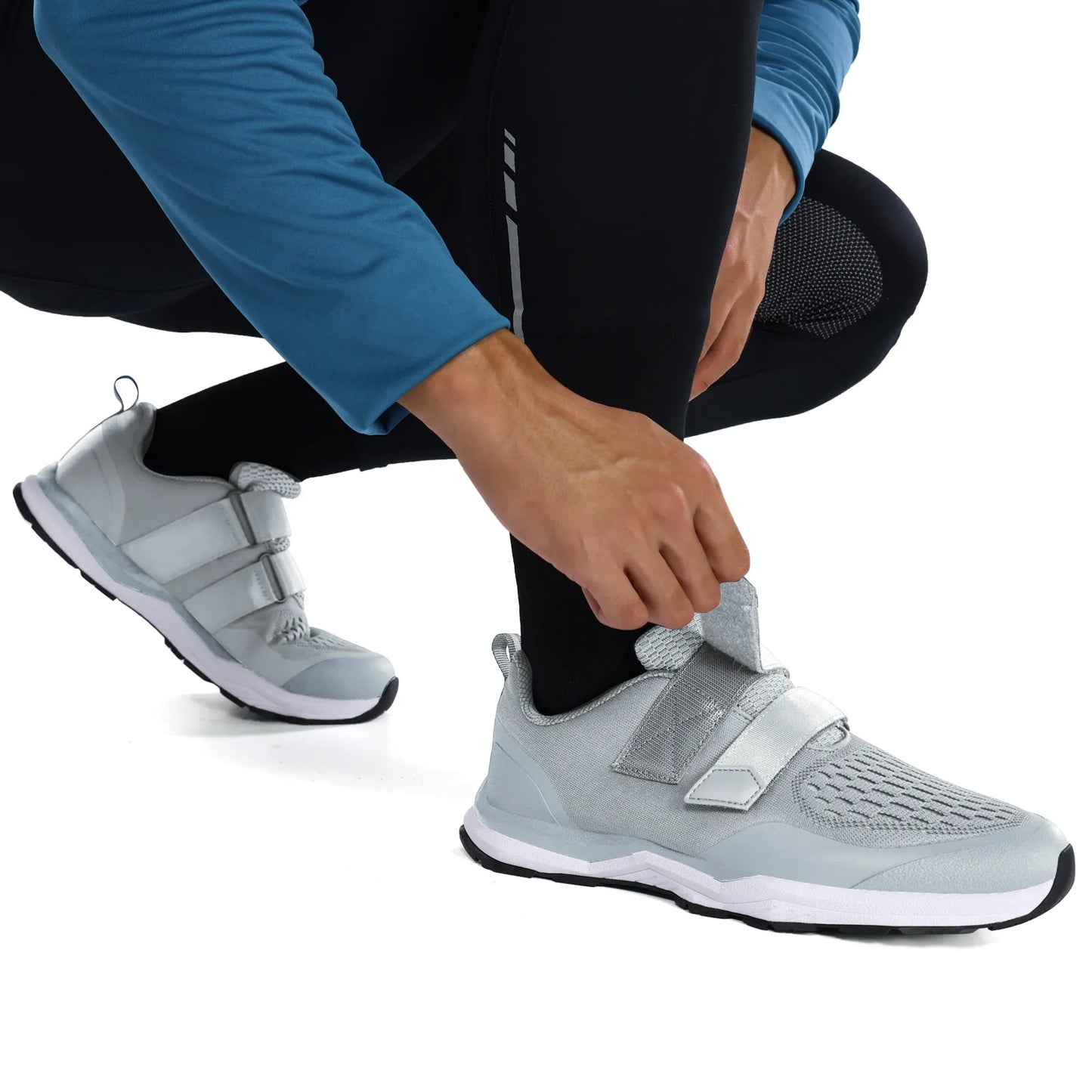 Santic Cycling Shoes Multi-purpose Running SPD Indoor Leisure Shoes Rubber Sole Hook and Loop Design 3D Mesh Fabric Sneakers Unisex