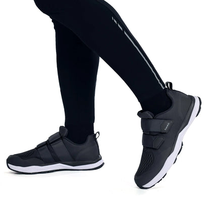 Santic Cycling Shoes Multi-purpose Running SPD Indoor Leisure Shoes Rubber Sole Hook and Loop Design 3D Mesh Fabric Sneakers Unisex
