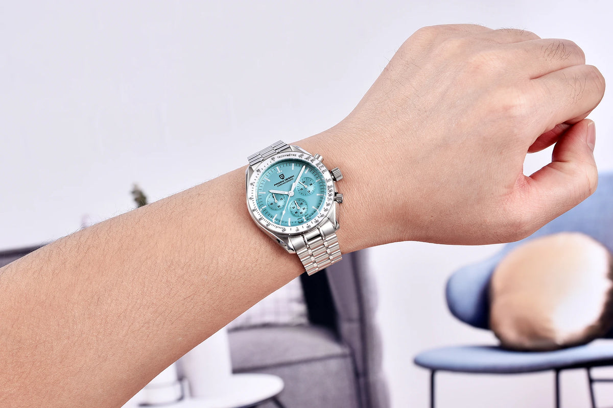 PAGANI DESIGN 2026 New V6 Moon Mens Watch Luxury Quartz Speed Sports Chronograph Watch For Men Watch AR Sapphire glass Local Shipping