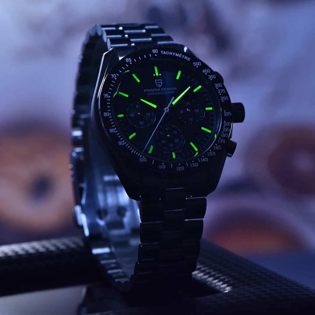 PAGANI DESIGN 2026 New V6 Moon Mens Watch Luxury Quartz Speed Sports Chronograph Watch For Men Watch AR Sapphire glass Local Shipping