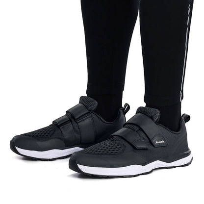 Santic Cycling Shoes Multi-purpose Running SPD Indoor Leisure Shoes Rubber Sole Hook and Loop Design 3D Mesh Fabric Sneakers Unisex