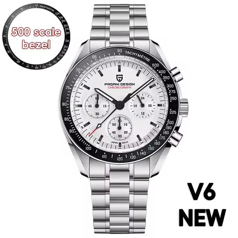 New man Watch PAGANI DESIGN Saturn men's top luxury Quartz Watch for men, sports chronograph, Sapphire Glass AR, glasses ceramic light, waterproof, stainless steel, ideal gift