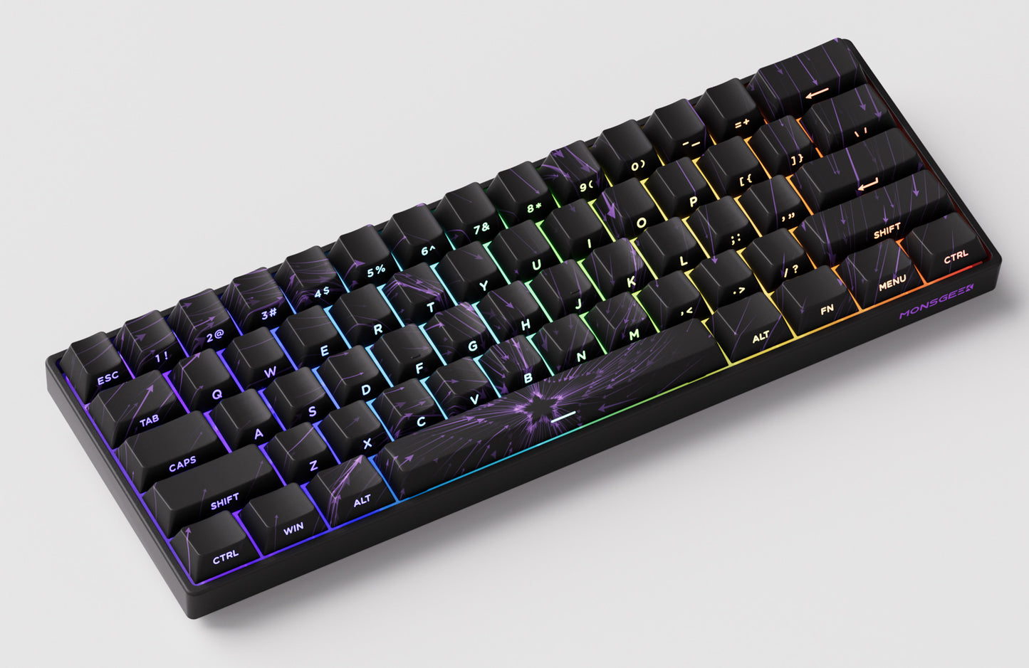 Teclado mecánico Akko MonsGeek FUN60 con interruptores magnéticos 60% para gaming, Rapid Trigger 0.01mm, 8K, ARGB, HE/TMR, teclado personalizado