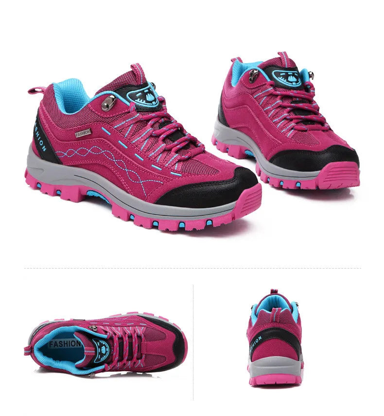 Women Men Hiking Shoes Outdoor Trekking Sports Climbing Camping Boots Non-Slip Waterproof Walking Jogging Trainers Sneakers