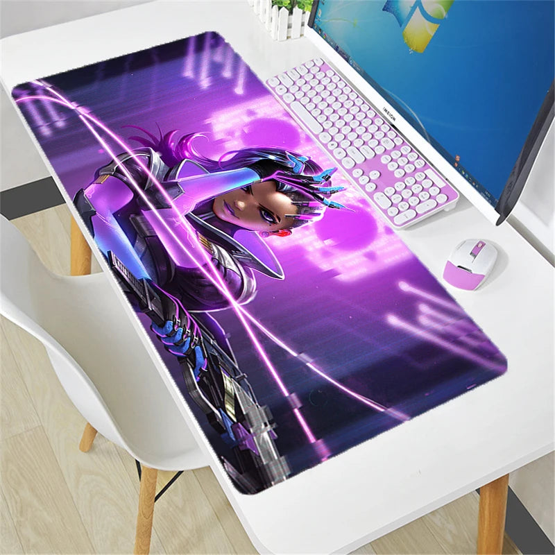 Tappetino mouse Overwatch grande fai da te kawaii XXL per PC, tappetino da scrivania per gamer e ufficio, accessorio gaming per tastiera e mouse
