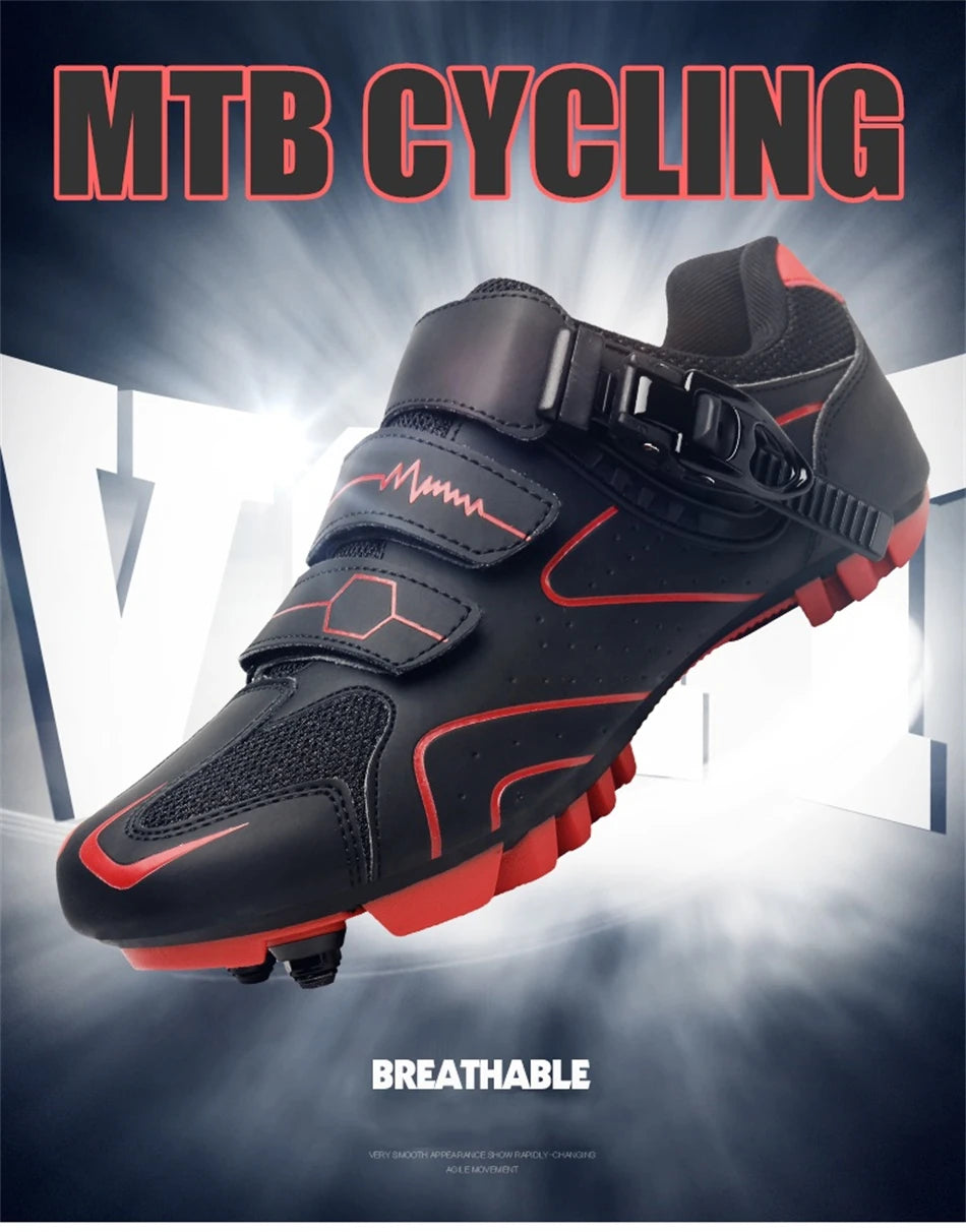 Professional Self-Locking Cycling Shoes Outdoor MTB Pedal Bicycle Shoes Non-Slip Sneakers Racing Road Speed Bike SPD Cleat Shoes