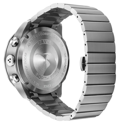 NORTH EDGE Men's Dive Watch Military Army Luxury Full Steel Smartwatch Compass Altimeter Barometer Digital Clock Waterproof 200m