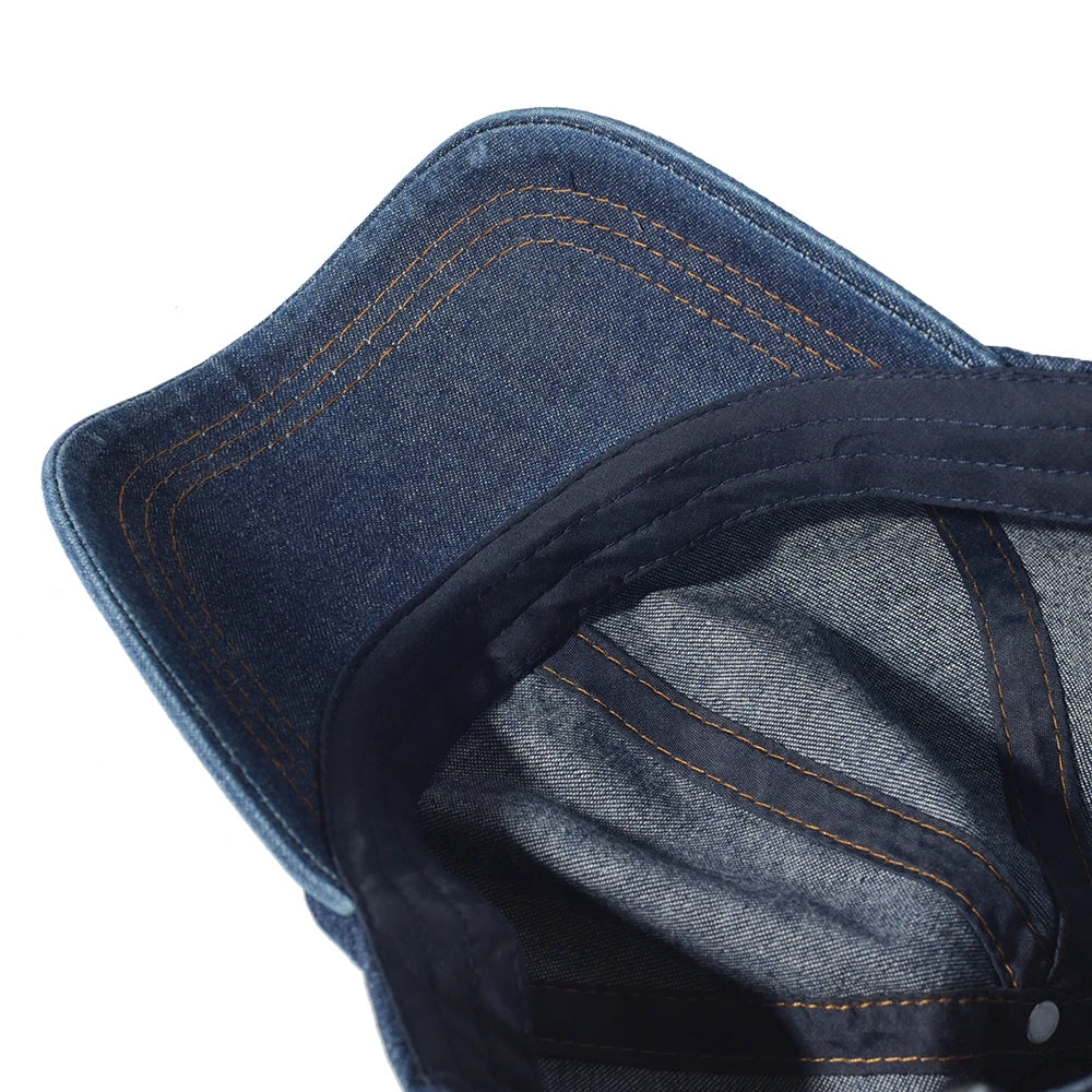 Vintage Washed Cotton Baseball Cap Men Women Denim Dad Hat Adjustable Trucker Style Low Profile
