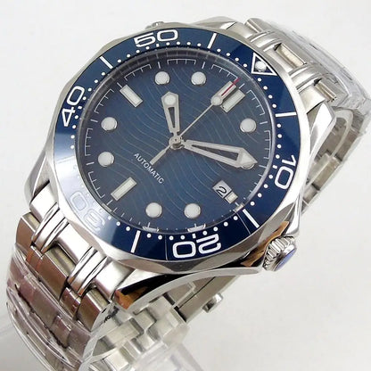 BLIGER Luxury 41mm Mechanical Men's Watch Sapphire Glass NH35AMIYOTA PT5000 Movement Steel Bracelet Ceramic Bezel Date Function