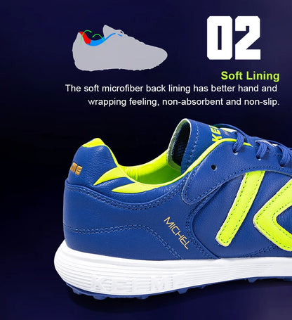 KELME Soccer Shoes TF Football Boots Calf-Skin Cleats Professional Futsal Original Football Training Sneakers ZX80011017