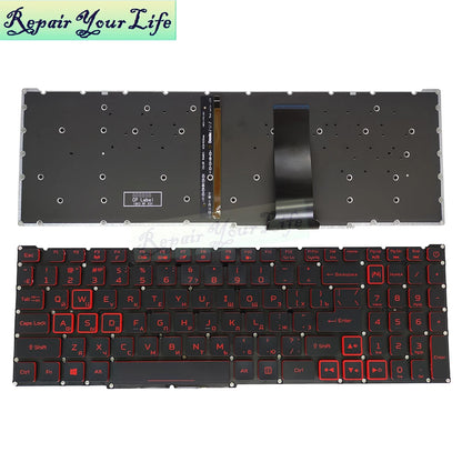 PT-BR Brasil US RU Tastatur mit Hintergrundbeleuchtung für Acer Nitro 5 AN515-54 AN515-43 AN517-52 AN517-51 AN517-54 AN715-51 Spanien LA IT TR GR FR
