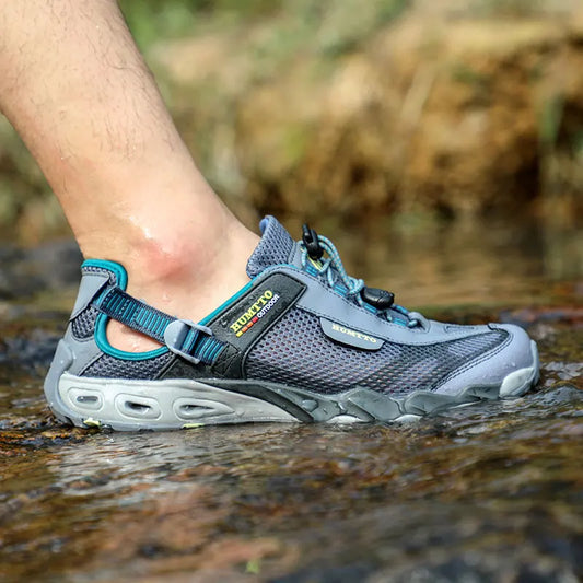 HUMTTO Men Upstream Shoes Outdoor Trekking Wading Aqua Shoes Breathable Mesh Quick Drying Ankle Women Water Sneakers Non-slip