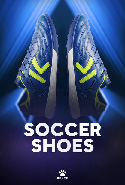 KELME Soccer Shoes TF Football Boots Calf-Skin Cleats Professional Futsal Original Football Training Sneakers ZX80011017