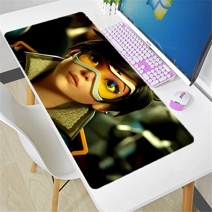 Tappetino mouse Overwatch grande fai da te kawaii XXL per PC, tappetino da scrivania per gamer e ufficio, accessorio gaming per tastiera e mouse